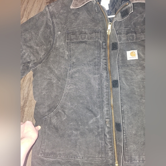 Vintage Carhartt Mens Quilted black chore coat XL 48 Regular - Picture 8 of 16